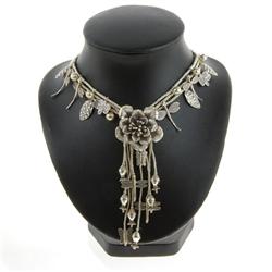 Handmade Silver Hilltribe Necklace (JEW-078)