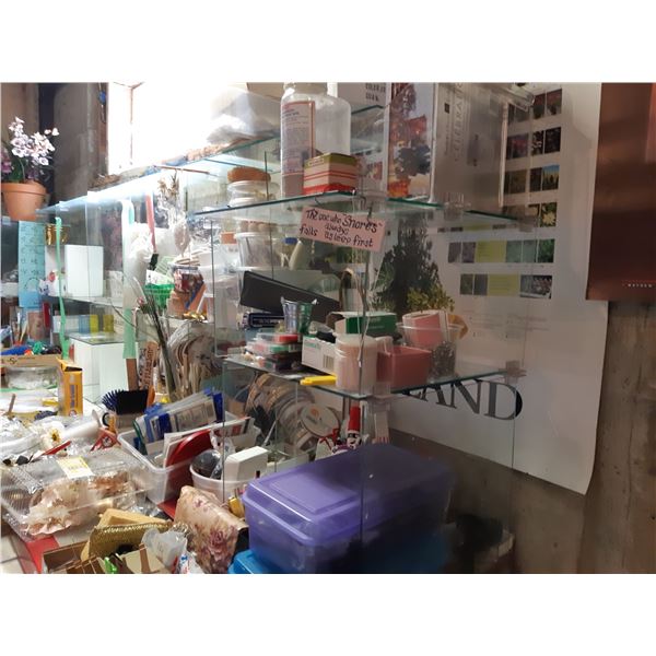 Glass shelving. Cat B.