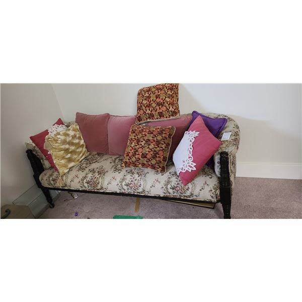 Antique Bench with cushions. Cat C.