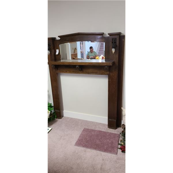 Wood Antique Mantel. Cat C.