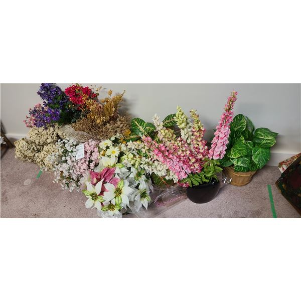Assortment of Faux Flowers. Cat C.