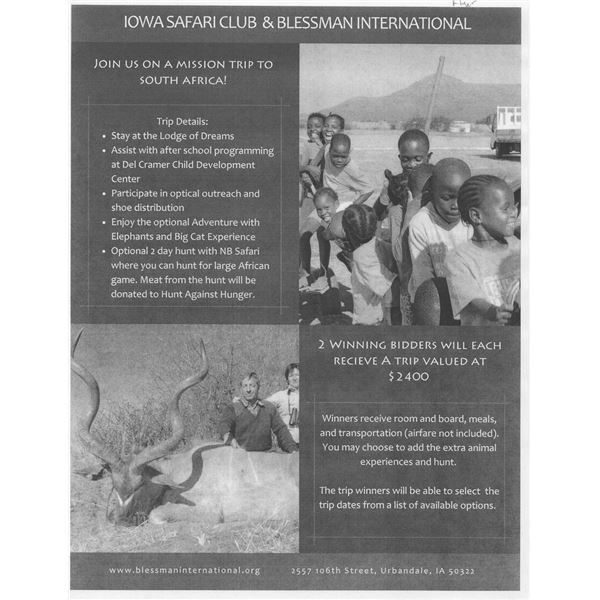 Mission Trip for Two with Optional Safaris