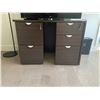 Image 1 : Wood Desk/Locking Filing Cabinet