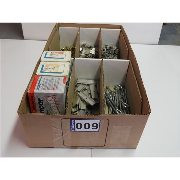 All new anchors and fasteners with parts boxes