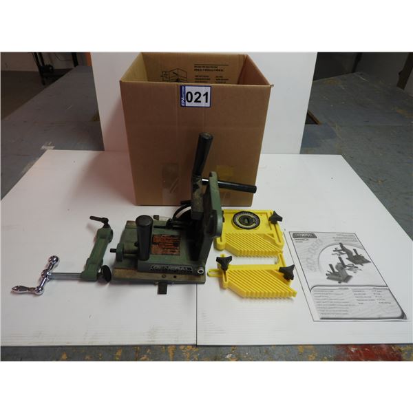 Table saw tenoning jig multi-function feather board