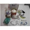 Image 2 : Safety items - eyewash bottle, masks goggles, etc (most items are new and unused)