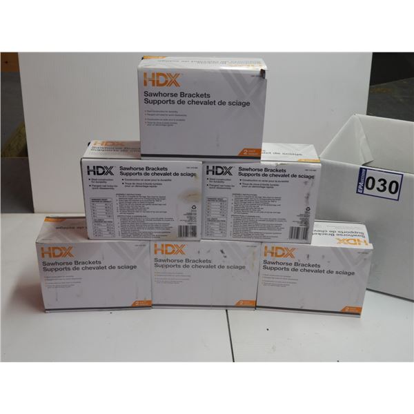 (6) Sawhorse brackets heavy duty (unused)