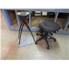 Image 1 : folding high stool and office chair (no back)