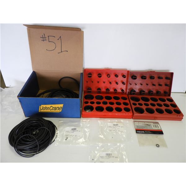 Assorted 0-ring kits and new large O-rings (all items unused)