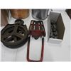 Image 3 : Poly-twine, Funnel, Large Puley, Pump jack engine bracket, (12) strainers