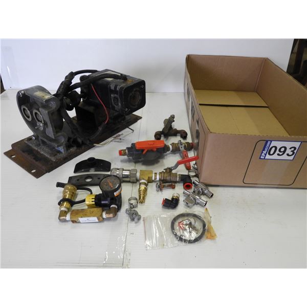 12 Volt peristalic pump and seed treating couplers