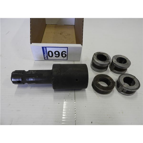 PTO shaft adapter 1000/540 1 3/8" shaft, (4) cylinder spacers