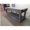 Image 6 : Heavy duty wooden work bench with wood vise and mitre saw extension (81"x34"x33")