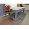 Image 7 : Heavy duty wooden work bench with wood vise and mitre saw extension (81"x34"x33")