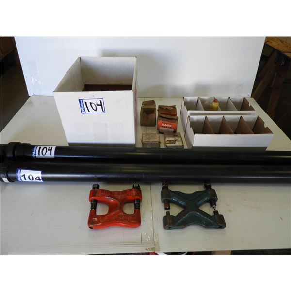 Sprayer bar 2"x9' - for dust control (3 piece), section rivets (12 types), (2) rivet tools