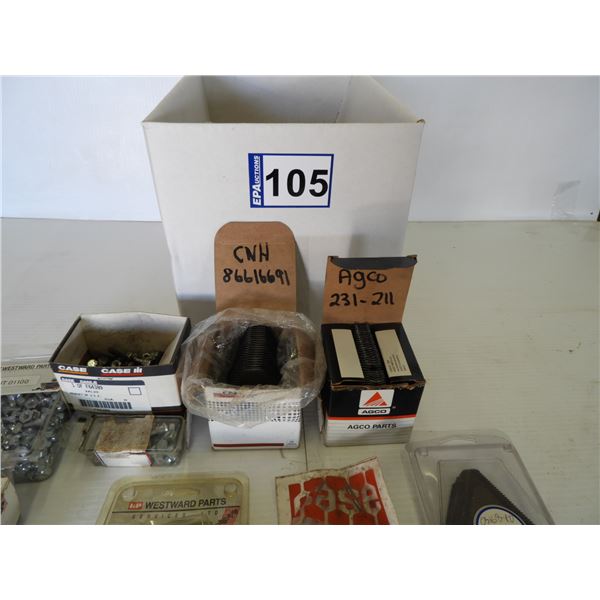 (4) Bolt type rivets (new), (6 boxes) knife sections (new),