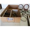 Image 1 : Various hose clamps, gaskets, tarp strap tie down bars, (1) large clamp 6", (1) large clamp 5"