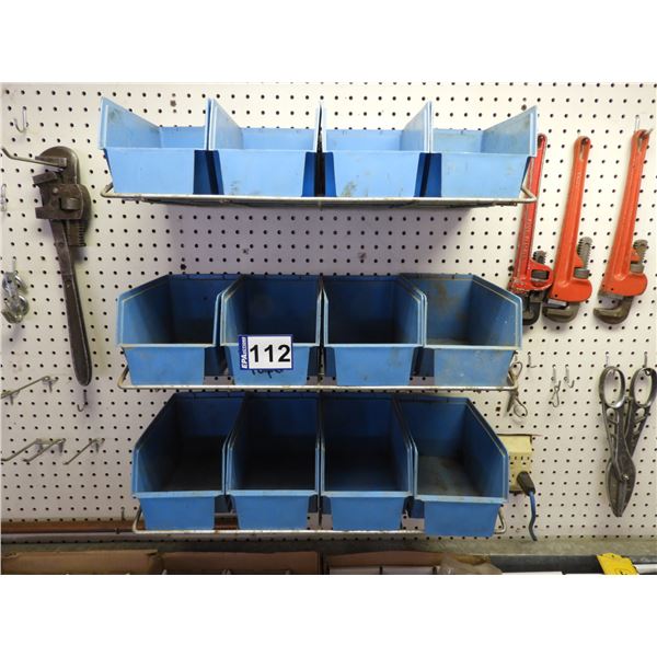 (12) Peg board storage parts bins