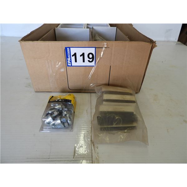 Allan head assorted stainless bolts, hex head assorted bolts, cable clamps, foam spacers (all new)