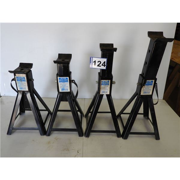 (4) 4000lb jack stand - 13" to 19" lift - all are staight, no bends, like new