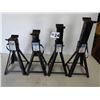 Image 1 : (4) 4000lb jack stand - 13" to 19" lift - all are staight, no bends, like new