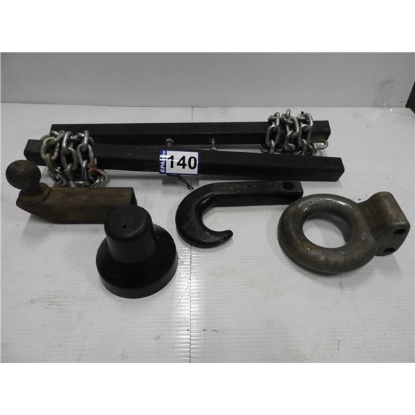 (2) Stabilizer bars 1-1/2" x 1-1/2" x 24", 1-7/8" shaft ball with 2" receiver, tow hook 1-1/2", pint