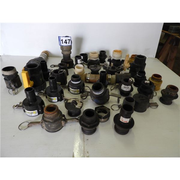 (36 pieces) Camlock fittings 1/2" 80% used good condition, 20% new, valves and fittings