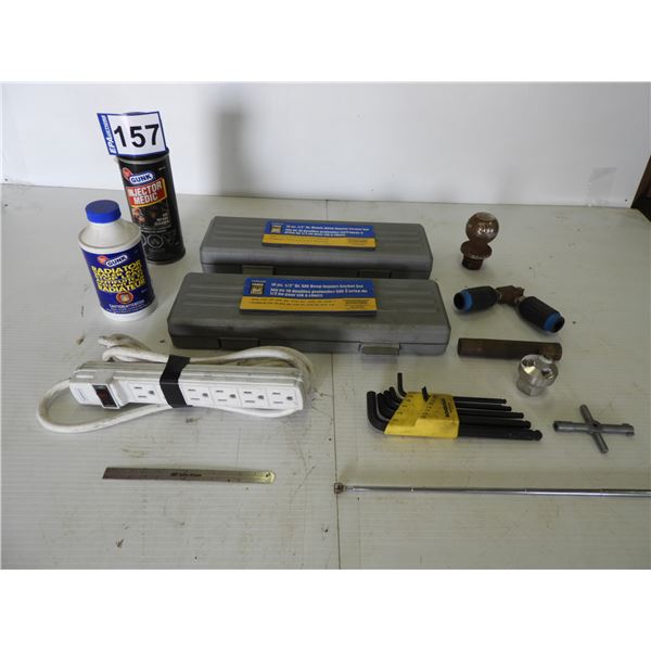 (10 piece) 1/2" dr deep impact sockets SAE (like new), (10 piece) dr deep impact sockets 1-1/2" metr