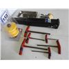Image 3 : Lunette tow ring lock (unused), pintle lock (unused), Class two 14" x 2" hitch receiver extender- (u