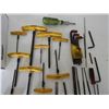 Image 2 : Assorted allen wrench sets, depth guage, brass billet, brass dental tools, mini files, multi screw d