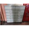Image 1 : Metal parts cabinet (green) - heavy duty 12 drawer on castors 48"L x 25"W x 60"H, drawers 23"L x 24"