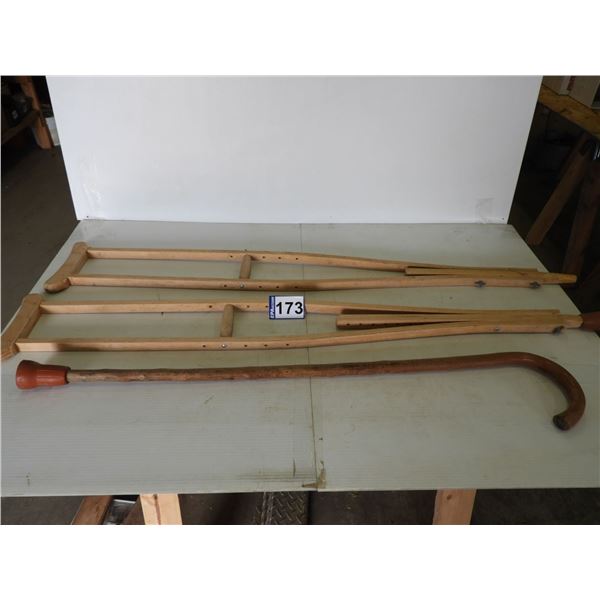 Crutches and cane