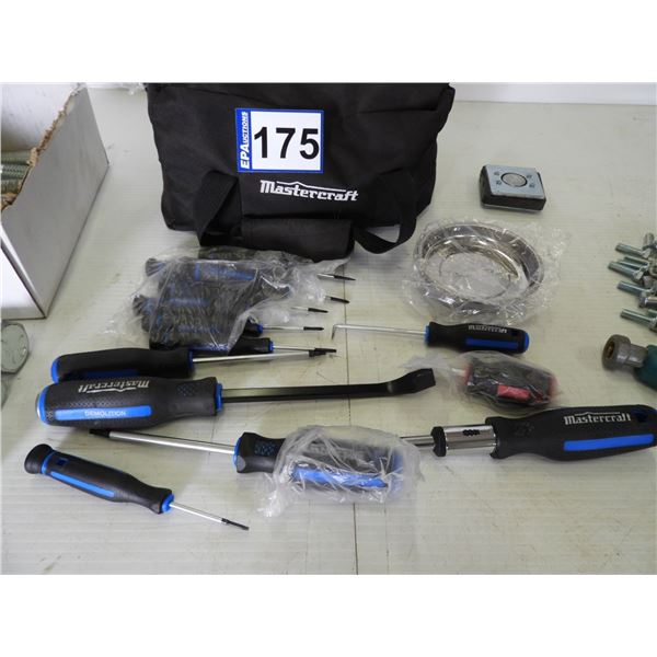 (50 piece) Mastercraft screwdriver set many types (new unused), pry bar, multihead screwdriver (new