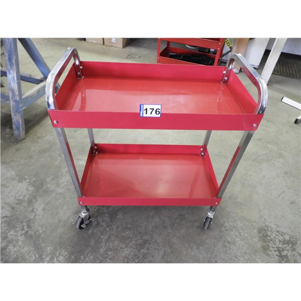 Parts cart - 2 shelf with castors 30"L x 17"W x 36"H (like new)