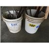 Image 1 : (2) pails long fencing bolts, eye bolts, ready rod, Pail #1 -50lbs, Pail #2- 55lbs