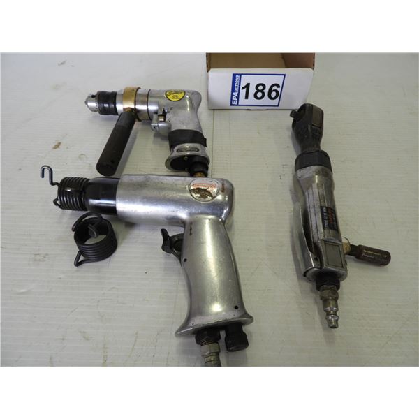 3/8" air reversible drill ,air hammer,  3/8" air ratchet (? Works)