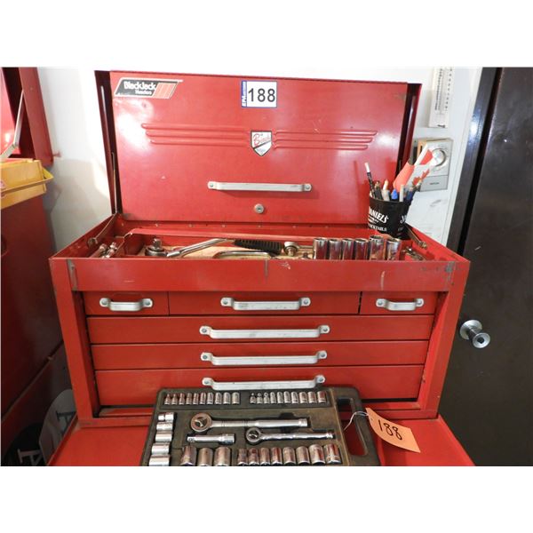 Tool box, Beach 6 drawer upper tool chest, complete with an assortment of tools, upper tray - 1/4", 