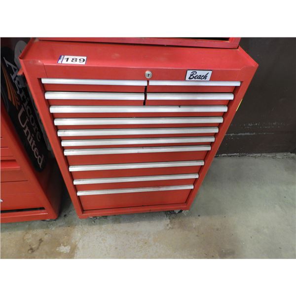Beach base tool cabinet with castors- 12 drawer. Comes with assorted tools. Screwdriver sets - compl