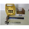 Image 1 : Cord reel with 6 outlets 3lb hammer, 12" crescent wrench