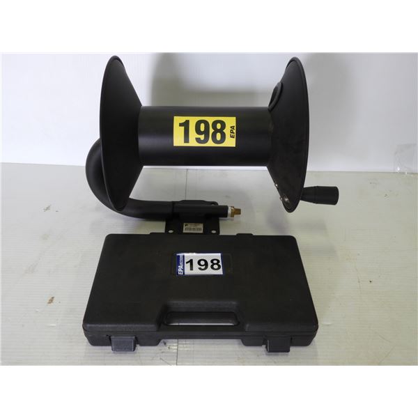 Air hose reel (unused), air die grinder (works well)