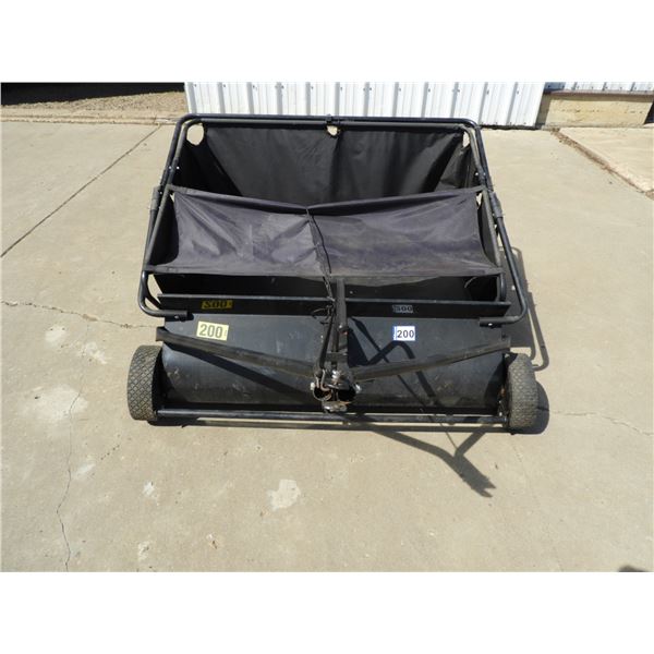 Lawn sweeper 42", 48" wide basket (used 3 times)