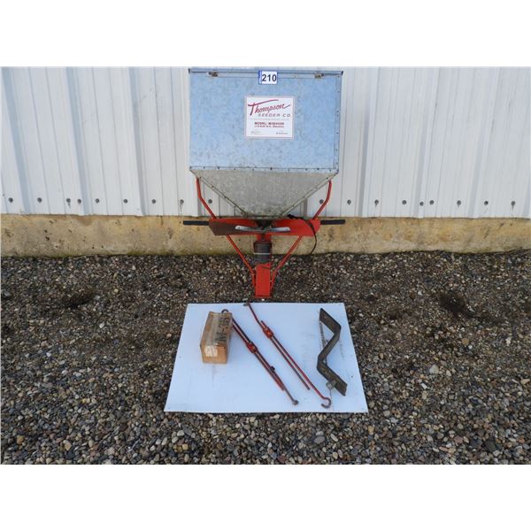 Thompson seeder Model- M3B400R 12 volt electrical with controls, quad mounting hitch bracket - used