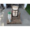 Image 1 : Barrel caddy, drum with 100L ammonia solution(Finish), (2) 10L AMS, (1) 4L bleach