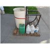 Image 2 : Barrel caddy, drum with 100L ammonia solution(Finish), (2) 10L AMS, (1) 4L bleach
