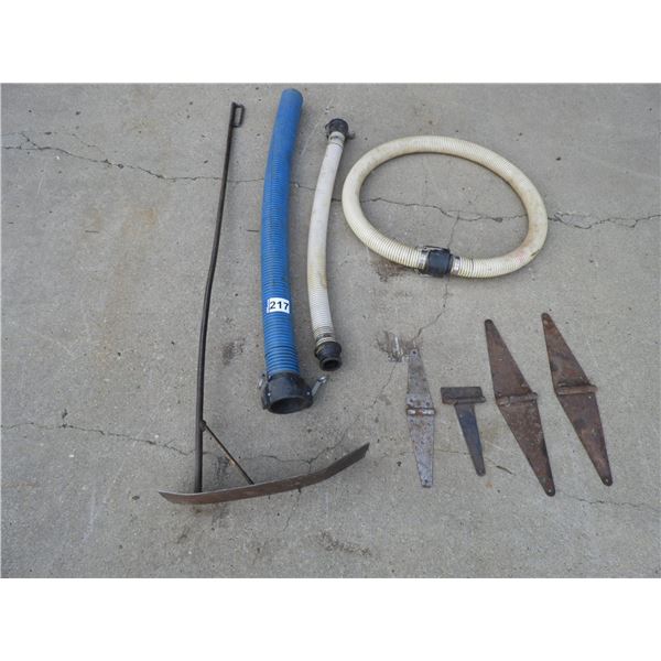 Truck box corner scoop, 2" hose with couplers- 7 ft, 2" hose with couplers - 40", 3" water station f