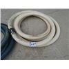 Image 2 : (2) 2" hoses with couplers, white 28 feet, green 20 feet - like new