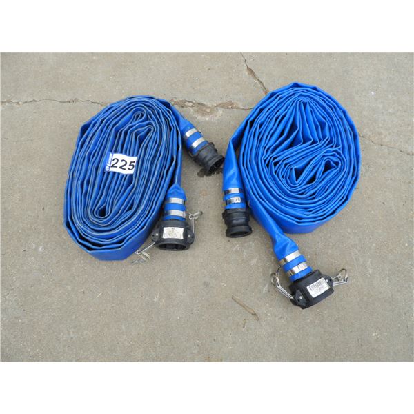 (2) 2" x 50 foot blue discharge hose - like new - used twice