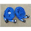 Image 1 : (2) 2" x 50 foot blue discharge hose - like new - used twice