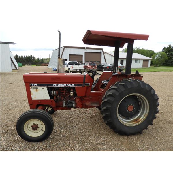 International Tractor - 1980 IH 684 tractor, diesel, 69 HP, 2WD, 6335 hrs, s/n - B510002B005250, ROP