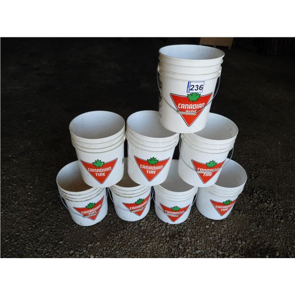 (8) Canadian Tire pails- 5 US Gallons